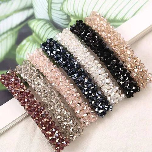 New Korean Elegant Hairpins Hairgrips Crystal Rhinestone Bar