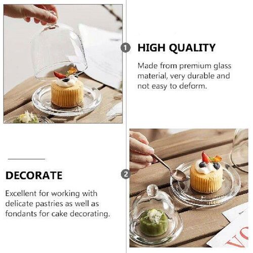 Snack Cover Dessert Plate with Lid Cake Stand Afternoon Tea
