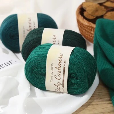 Handwoven cashmere yarn DIY medium thick yarn ball
