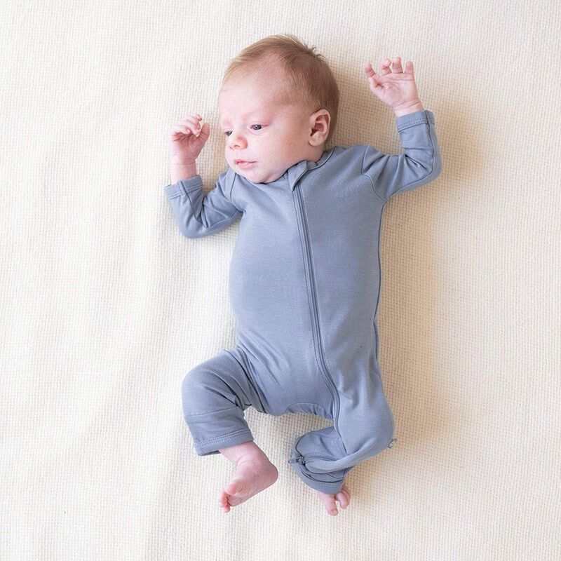 Bamboo Fiber Baby Zippered Romper Baby Boy Girl Clothes Newb