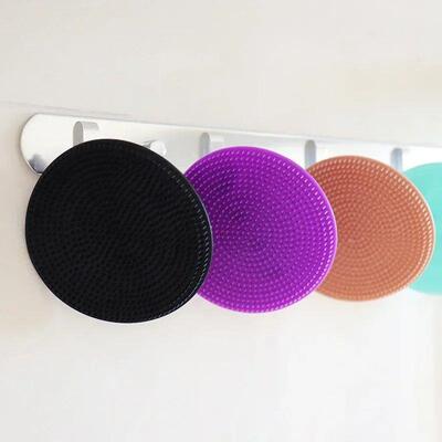 Silicone Body Scrubber Natural Bristles Skin Exfoliator Scru