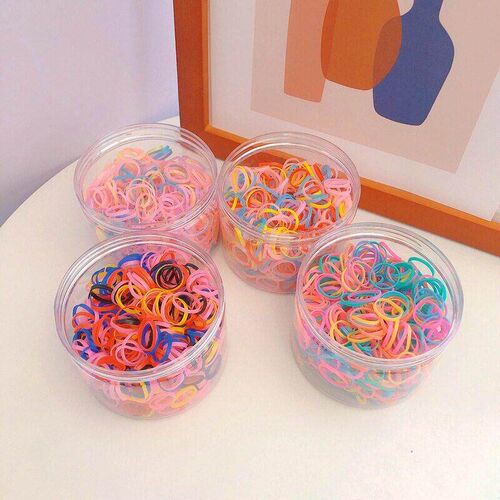 Children do not hurt hair color disposable rubber band head