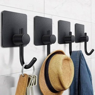 4Pcs Stainless Steel Bathroom Robe Hooks Adhesive Wall Hook