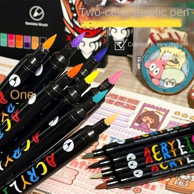 Professional Art Use 120-24Colors Acrylic Paint Markers, Dua