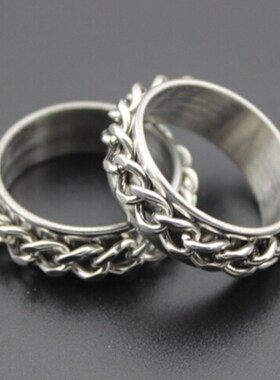 High Quality Titanium Steel Rotatable Rings Mens Stainless