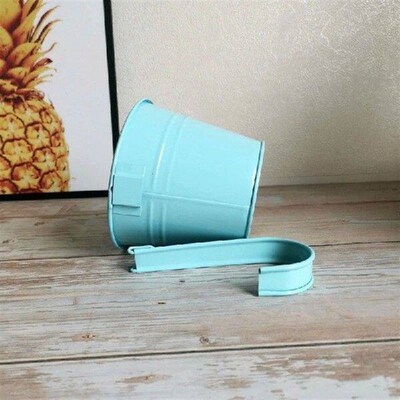 10pcs Metal Iron Hanging Flower Pots Balcony Planter with