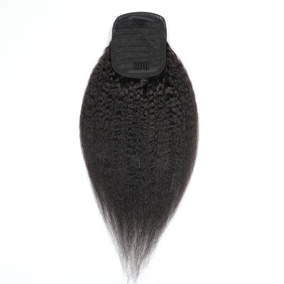 Live Hair Wig Kinky Straight Drawstring Tail Hair Drawstring