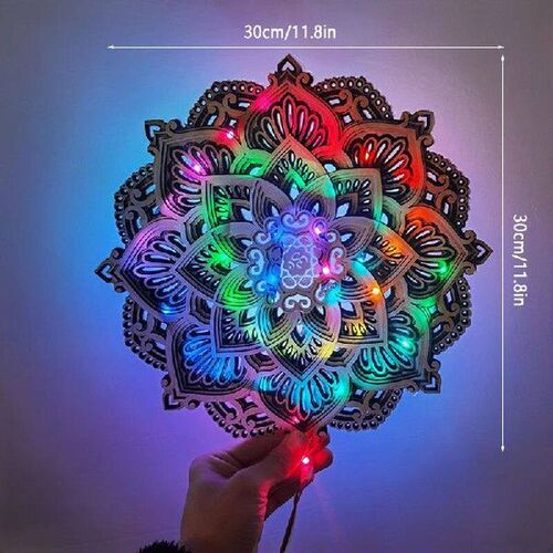 Mandala Yoga Room Night Light Colorful Led Wall Mounted