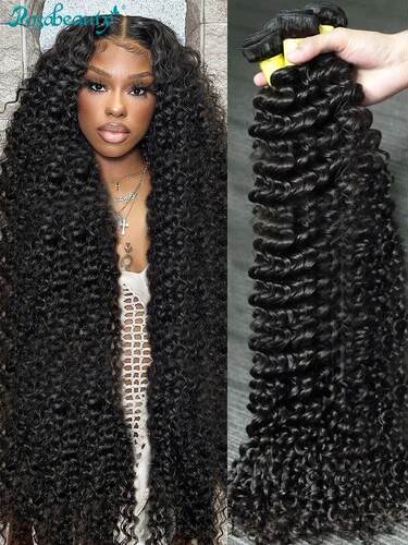 Deep Wave Human Hair Bundles Curly Hair Brazilian Weaving 28