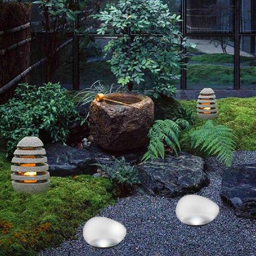 Glow Cobble Stone IP55 Waterproof Solar Garden Light Last