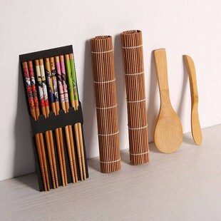9Pcs/Set Bamboo Sushi Making Kit Sushi Mat Including 2 Sushi
