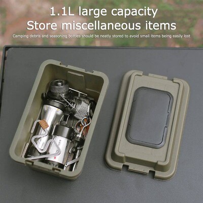Camping Seasoning Bottle Storage Box 1.1L Napkin Paper Tissu