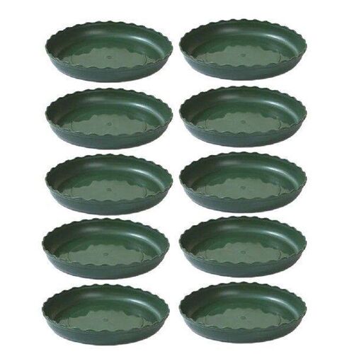 Set of 10 Plant Water Trays with Mobile Chassis Base