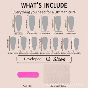 24Pcs Cool Pure Black Long Fake Nails Pointed Tips False Nai