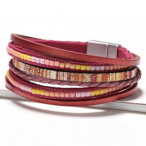 Bohemian Brlet Handmade Woven Leather Brlet Alloy