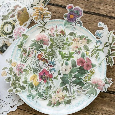 60pcs/pack Flowers ers for Decoration DIY Diary Album Planne
