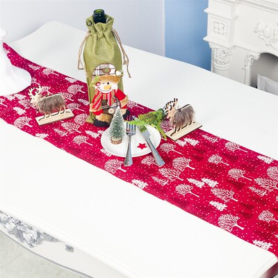 Christmas decorations Christmas polyester printed table flag