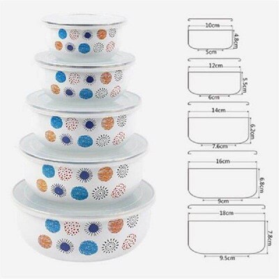 Creative Flower Animal Enamel Bowls Salad Food Bowls with