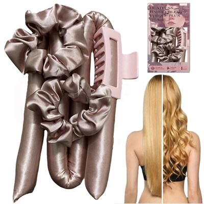 Heatless Curling Rod Headband No Heat Silk Curls Ribbon Hair