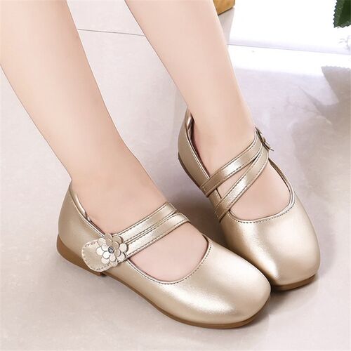 Princess Girls Shoes Kids Leather Shoes For Medium Big Girl