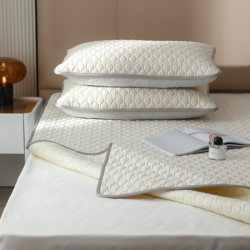 类母婴级兰精天丝乳胶席三件冰丝凉感夏季凉席床笠可水洗折叠,床上用品,乳胶席,淘宝优惠券,粉丝福利购,淘宝优惠卷