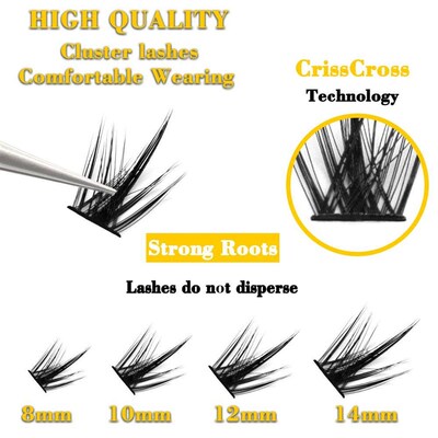 Kimcci 36 Segmented False Bundles Eyelashes Bundles Natural