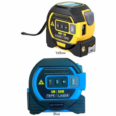 3 In 1 Laser Measure Tape LCD Digital Rangefinder Infrared R
