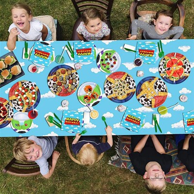 Cartoon Toy Story Party Supplies Blue Sky White Clouds Theme
