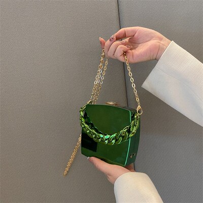 Luxury Green Party Evening Clutch For Women 2023 New Shoulde