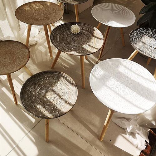Coffee table living room balcony Small Round Table tea table