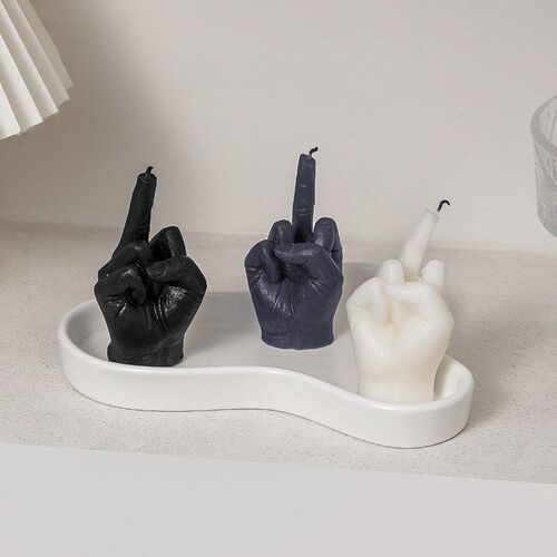 Creative Candles Middle Finger Shaped Gesture Scented Candle