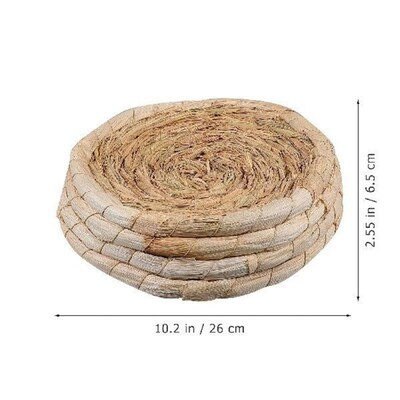 2 PCS Corn Fur Woven Nest Bird Nests Outdoor Cage Grass Hut