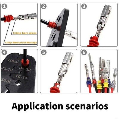 950Pcs Car Wire Terminals Connector Pin NonInsulated Plug