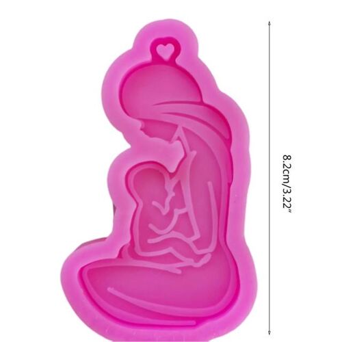 DIY Crafts Epoxy Resin Mold Glossy Breastfeeding Mother Keyc