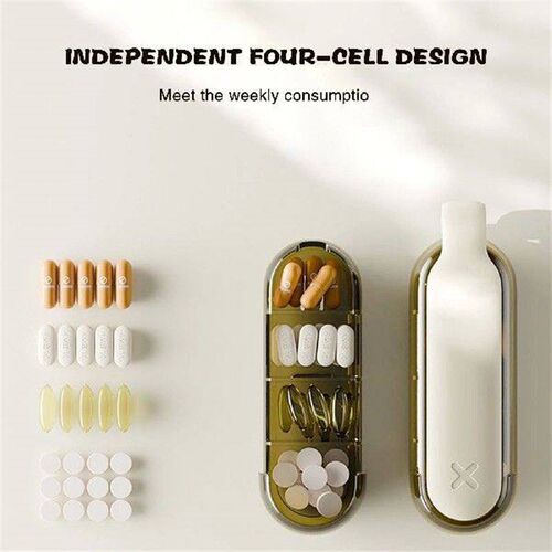 2 in 1 Portable Pill Extractor & Box Leak Proof Medicine