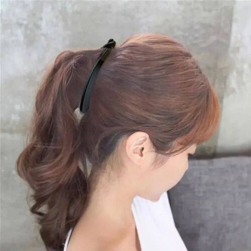 11cm Black Round Banana Clip Korean Style Women Lady Scrunch