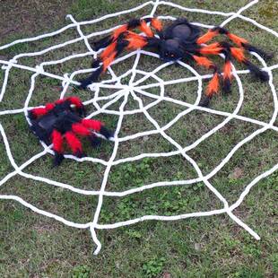 Halloween decoration Haunted House Spider web scene layout S