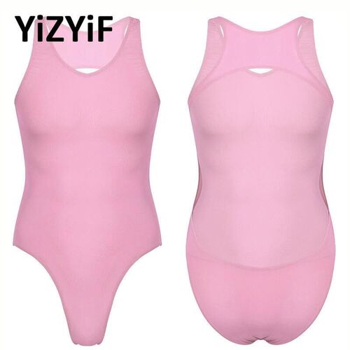 Men Sissy  less Cutout One-piece Thong Lingeri