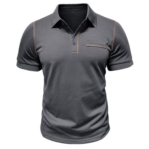 2025 Mens Youth Lapel Short-sleeved Shirt Outdoor Casual Me