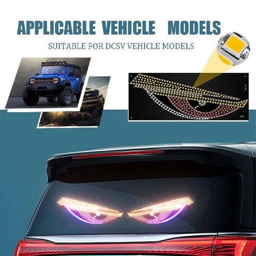 LED Car Dynamic Devil Eye Light 12 Modes Car Flexible