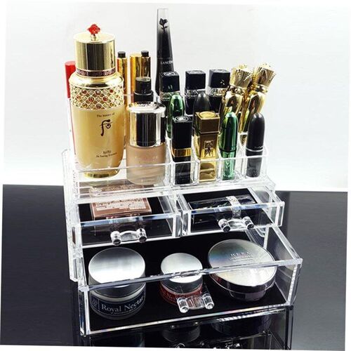 acrylic cosmetic box transpareCnt clear make up organizer