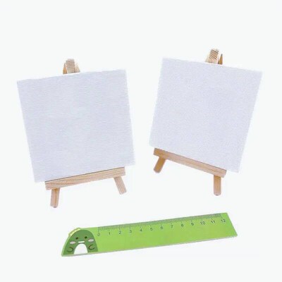 2 Sets Mini  Panel Wooden Easel Sketch Pad Settings For Pain