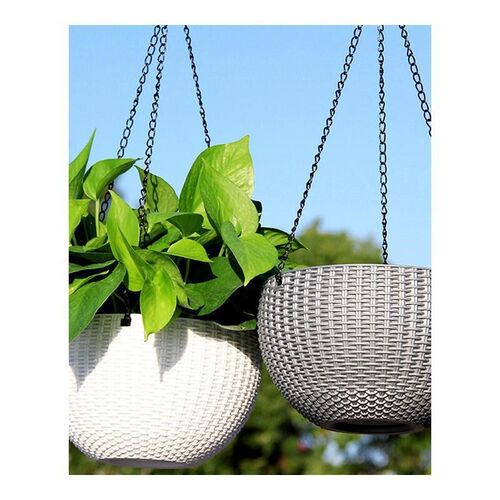Chain Hanging Planters Flower Pot Basket Plastic Vase Garden
