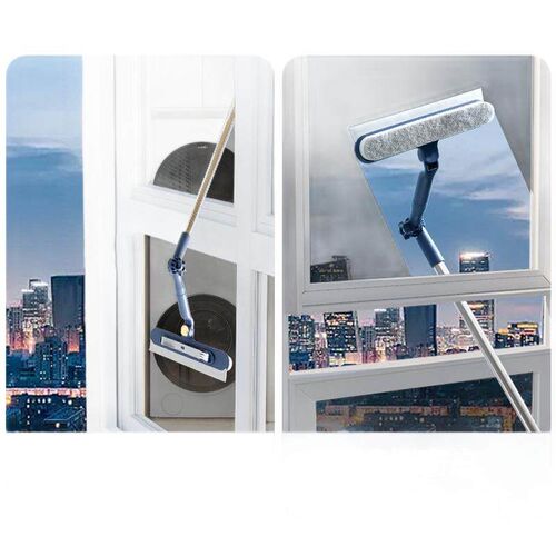 Dual-sided window cleaning brush for home use, specially des