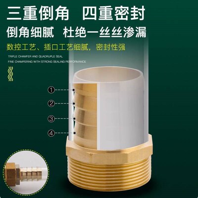 Brass Straight Hose Pipe Fitting Equal Barb Gas Copper Barbe