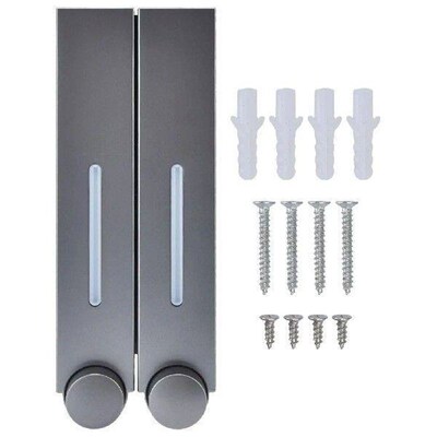 Wall Mount Shampoo Soap Dispenser Manual Press Pump Non