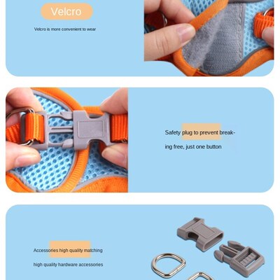 Puppy Vest Harness Hand Leash Cat Breathable Chest Strap Pet