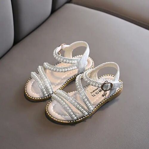 Summer Girls Shoes Bead Mary Janes Flats Fling Princess Shoe