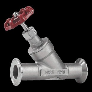 31L不锈钢手动快装 角座Y型手动截止DN15