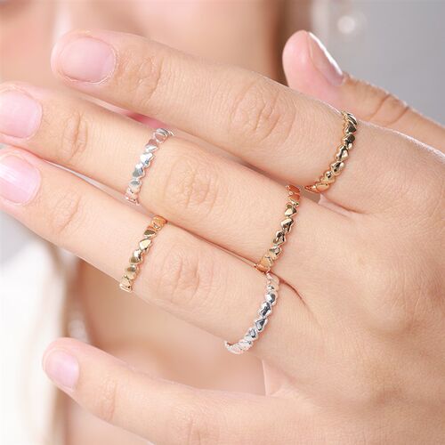 Stainless Steel Heart Rings For Women Propose Engagement Wed